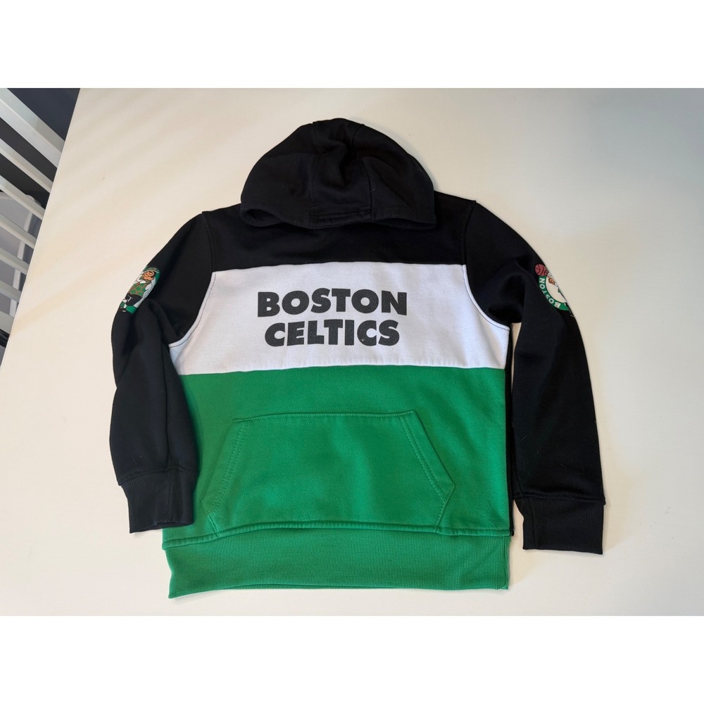 Boston Celtics Kids Hoodie Green White Black Sweatshirt NBA Basketball